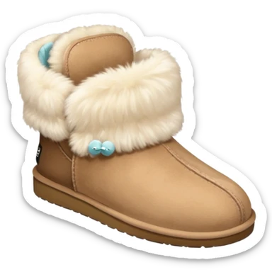 Beige UGG slippers  sticker