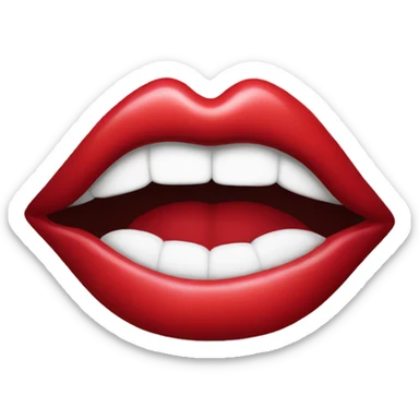 Red lips kiss sticker