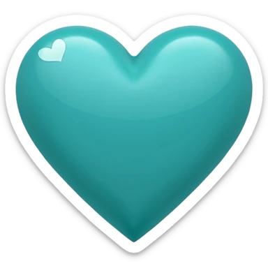 Teal heart with Alana wording sticker