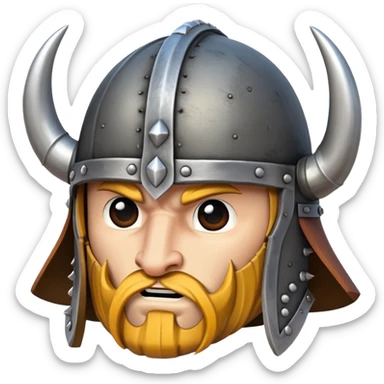 only Viking helmet with horns sticker