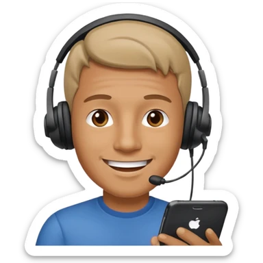 Man doing facetime sticker