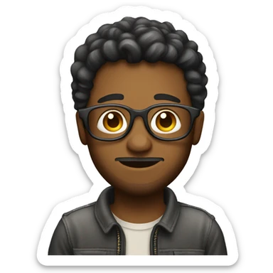 A cool graphic designer boy sticker