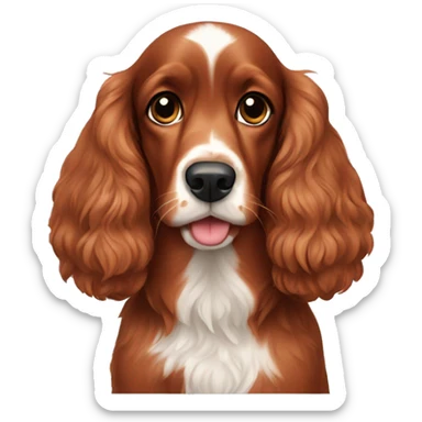 red cocker spaniel sticker