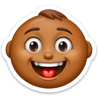 m&m laughing out loud with tears coming out of eyes sticker