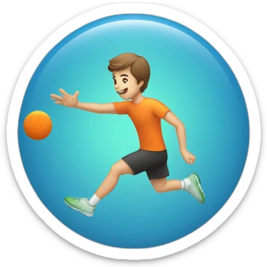 men playing ultimate frisbee sticker