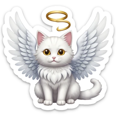 gato com asas sticker