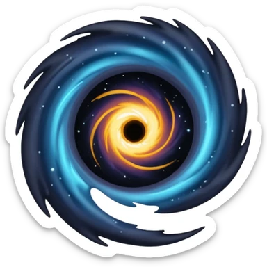 black hole, cosmic vortex sticker
