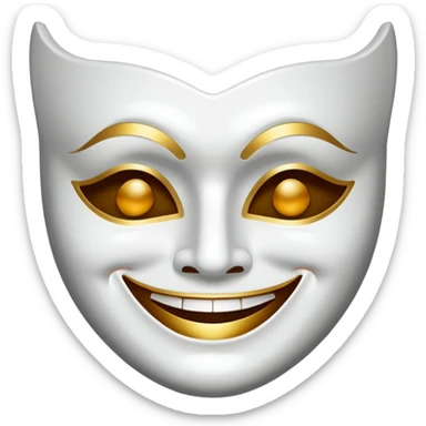 Theatre mask (smiling+tragedy) sticker