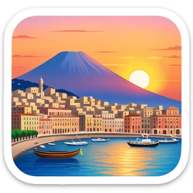 Napoli Italy sunset  sticker