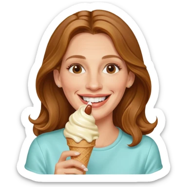 Julia Roberts eating ice cream sticker