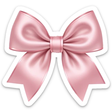 Light pink bow sticker