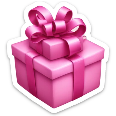 Pink Xmas present  sticker