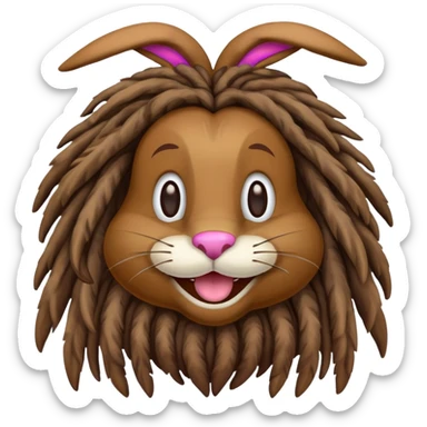rasta easter bunny sticker