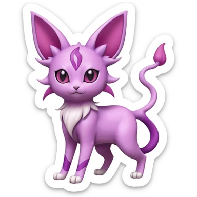 -Espeon-Skitty-Pokémon-Fakémon-hybrid-creature (full body) sticker