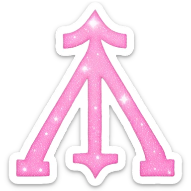 Female sign pink sparkles sticker