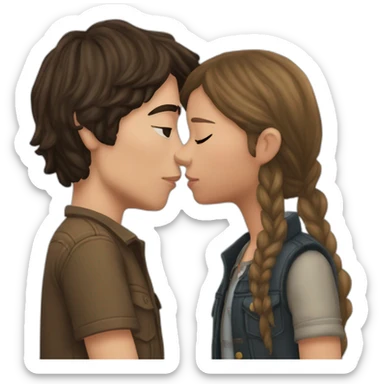 Sofia Peletier kissing Carl Grimes sticker