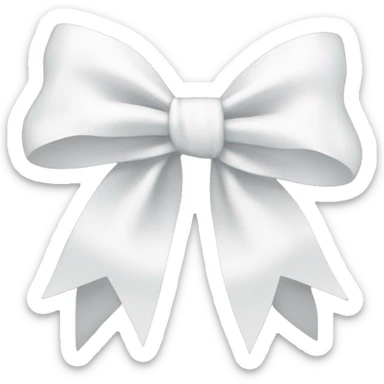 White bow sticker