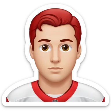 Detroit red wings hockey player white sticker