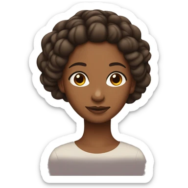 brown girl with a two strand twist hairstyle sticker
