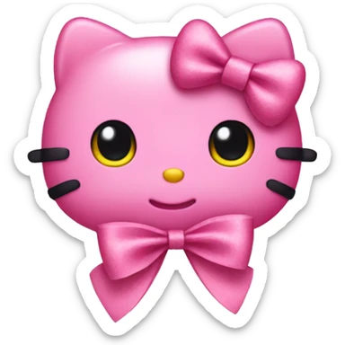 Hello kitty pink bow sticker
