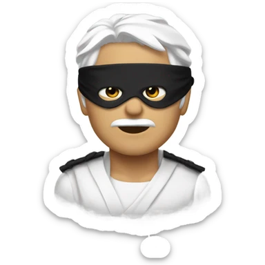 White-hair Gojo with black blindfold sticker