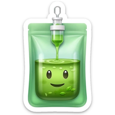 Matcha in iv bag sticker