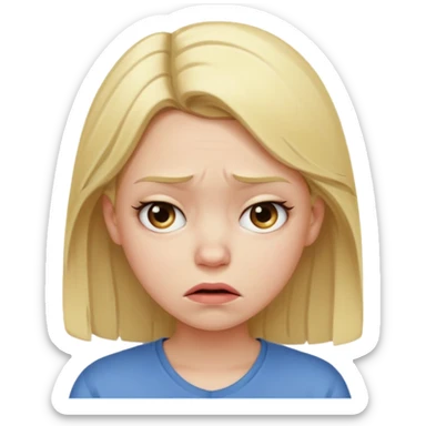 frustrated girl sticker
