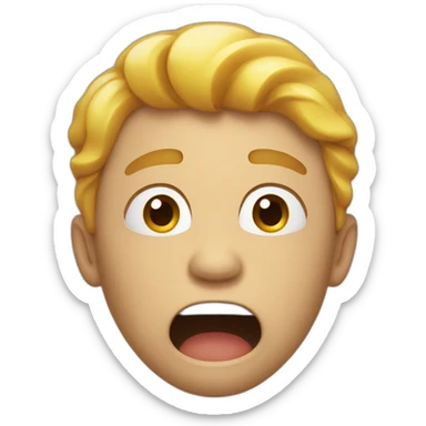 man screaming with tears sticker