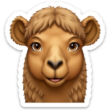 stylish camel face sticker
