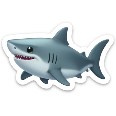 Cute little chubby Shark sticker