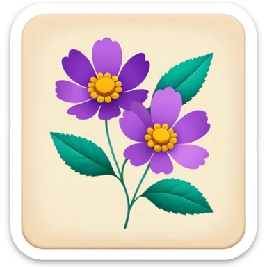 Pressed Flower Card sticker