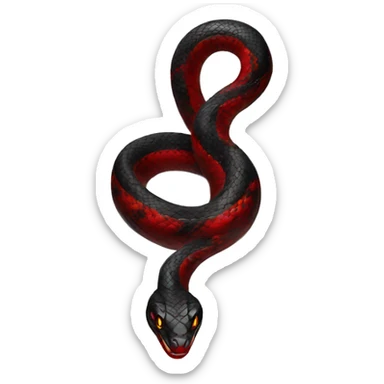 Black and red gothic snake sticker
