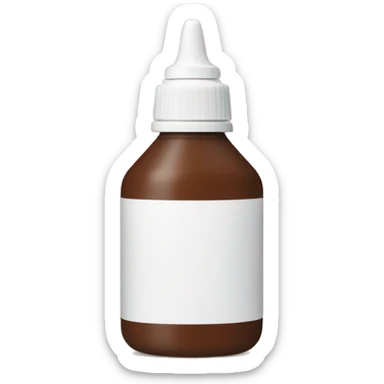 brown gel bottle sticker