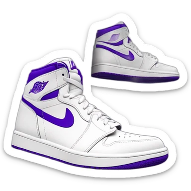 nike-air-jordan-1-purple-and-white-logo-store-3d-render sticker