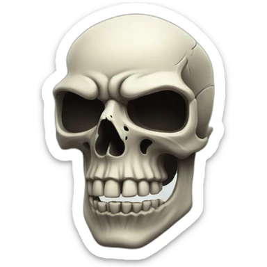 cool badass skull sticker