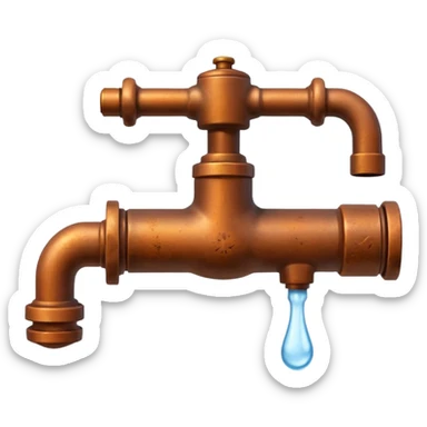 rusty faucet sticker