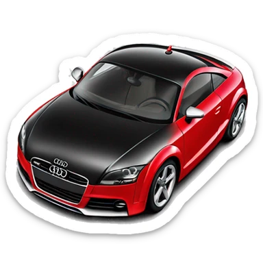 Audi tt rouge jante noir sticker