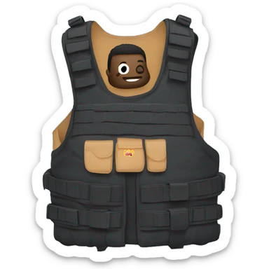 black bulletproof vest donda sticker
