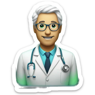 plaque doctor with neon elements sticker