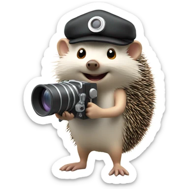hedgehog the movie director with camera sticker