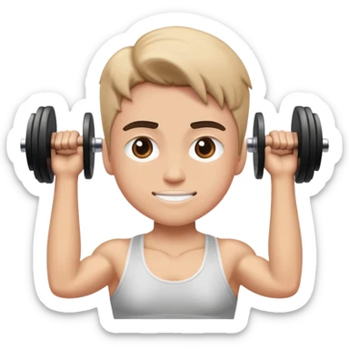 Me lifting weights  sticker