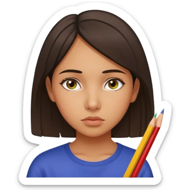 the girl draws connections between people sticker