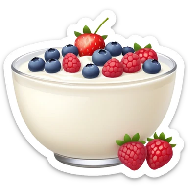 Yogurt and fruit bowl  sticker