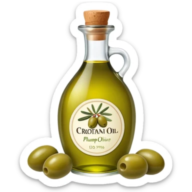 green olives and croatian olive oil bottle sticker