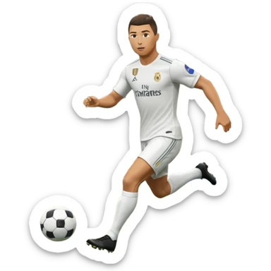 Ronaldo scoring a goal sticker