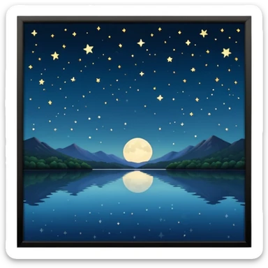 arkansas lake in the night sticker