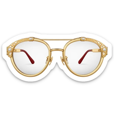 Cartier glasses, luxury eyewear sticker