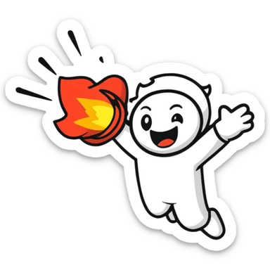 A man exploding with joy sticker