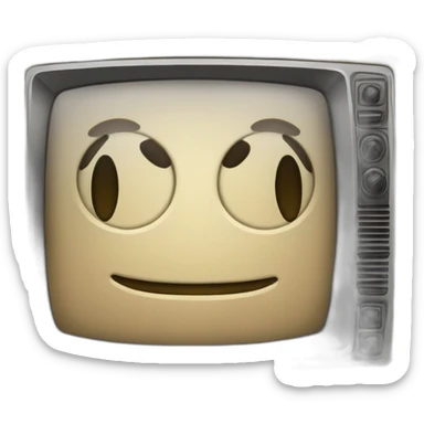 Une vieille télévision avec la lettre K à l’écran  sticker