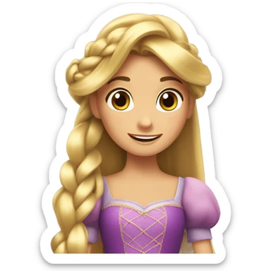Emoji de la princesa Rapunzel  sticker